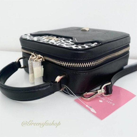 Kate Spade meow cat daisy vanity crossbody purse leather new - Picture 7 of 9